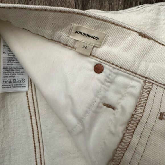 NWT Madewell Slim Demi-Boot Jeans in Cloud Lining sz 30 - Picture 11 of 14